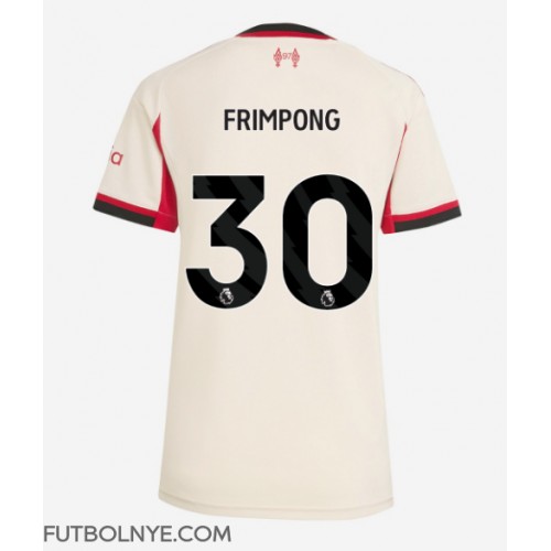 Camiseta Liverpool Jeremie Frimpong #30 Visitante Equipación para mujer 2025-26 manga corta Camiseta Liverpool Jeremie Frimpong #30 Visitante Equipación para mujer 2025-26 manga corta
